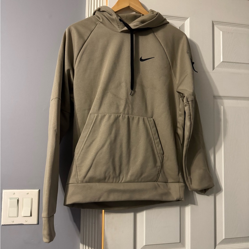 Nike Beige Hoodie with Black Swoosh